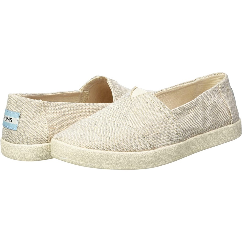 NWOT TOMS Women's Avalon Slip On Rose Gold Metallic Canvas 8.5 M